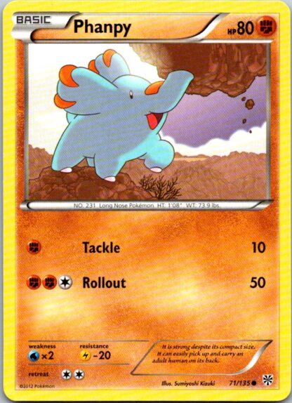 Phanpy 71/135 Plasma Storm (Common) (LP Condition)