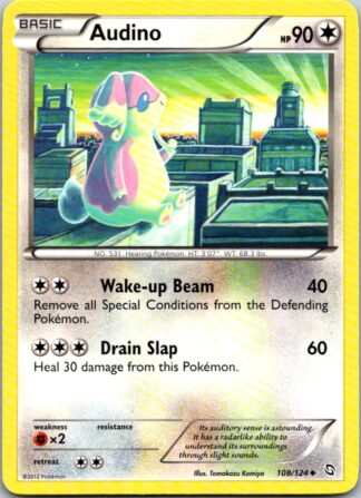 Audino 108/124 Dragons Exalted (Uncommon) (LP Condition)