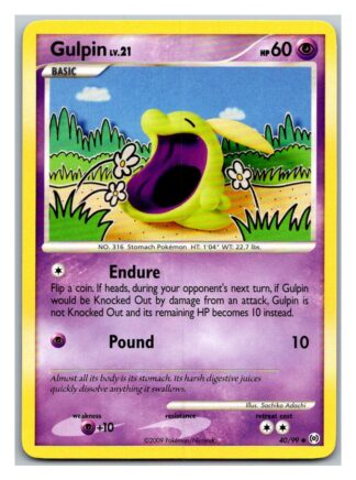 Gulpin 40/99 Arceus (Uncommon) (Exc Condition)