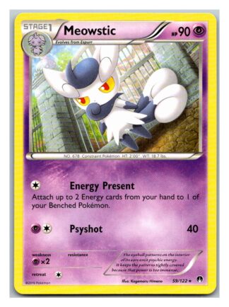 Meowstic 59/122 Breakpoint (Rare) (Exc Condition)
