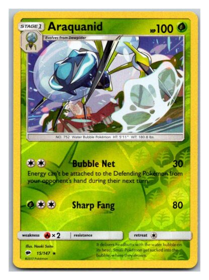 Araquanid 15/147 Burning Shadows (Reverse Holo) (Exc Condition)