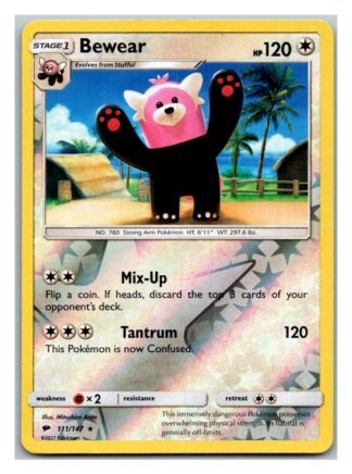 Bewear 111/147 Burning Shadows (Reverse Holo) (Exc Condition)
