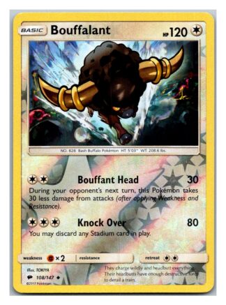 Bouffalant 108/147 Burning Shadows (Reverse Holo) (Exc Condition)