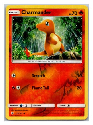 Charmander 18/147 Burning Shadows (Reverse Holo) (Exc Condition)