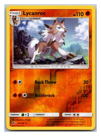 Lycanroc 76/147 Burning Shadows (Reverse Holo) (Exc Condition)