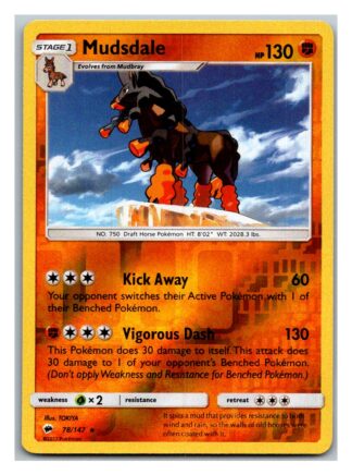 Mudsdale 78/147 Burning Shadows (Reverse Holo) (Exc Condition)
