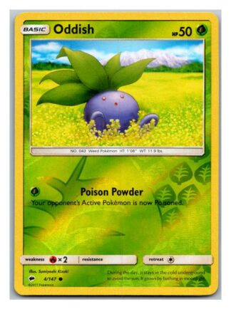 Oddish 4/147 Burning Shadows (Reverse Holo) (Exc Condition)