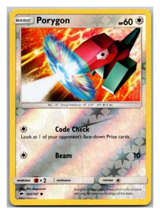 Porygon 103/147 Burning Shadows (Reverse Holo) (Exc Condition)