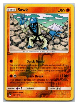 Sawk 72/147 Burning Shadows (Reverse Holo) (Exc Condition)