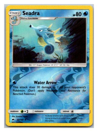 Seadra 30/147 Burning Shadows (Reverse Holo) (Exc Condition)