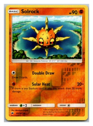 Solrock 69/147 Burning Shadows (Reverse Holo) (Exc Condition)