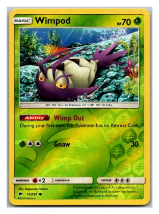 Wimpod 16/147 Burning Shadows (Reverse Holo) (Exc Condition)