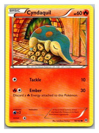 Cyndaquil 18/162 Breakthrough (Common) (LP Condition)