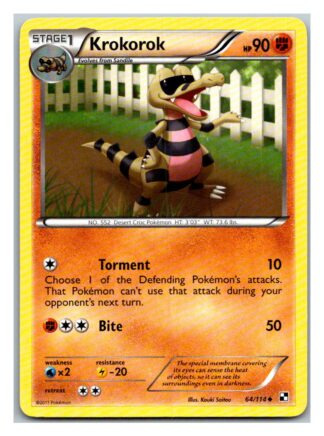 Krokorok 64/114 Black & White (Uncommon) (Exc Condition)