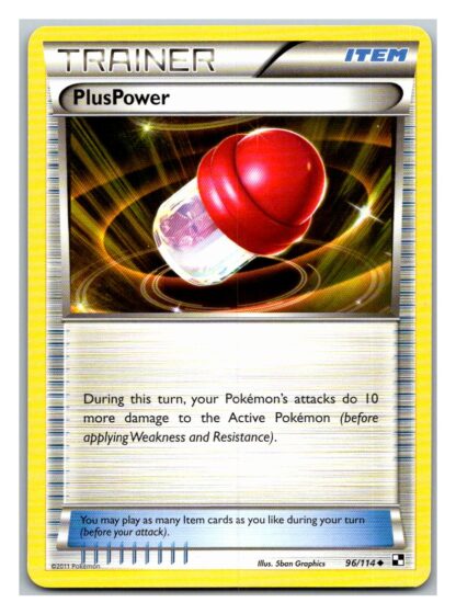 PlusPower 96/114 Black & White (Uncommon) (LP Condition)