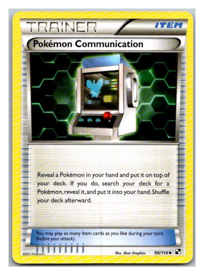 Pokemon Communication 99/114 Black & White (Uncommon) (LP Condition)