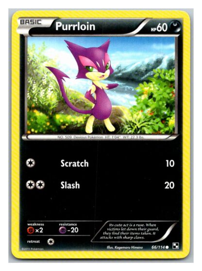 Purrloin 66/114 Black & White (Common) (LP Condition)