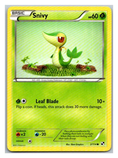 Snivy 2/114 Black & White (Common) (LP Condition)
