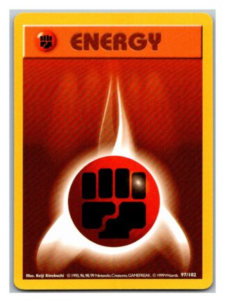 Fighting Energy 97/102 Base Set (Shadowless Excellent Condition)