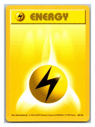 Lightning Energy 100/102 Base Set (Shadowless Excellent Condition)