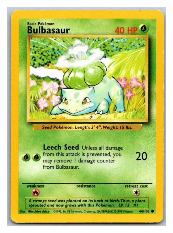 Bulbasaur 44/102 Base Set (Common) (Unlimited Played Condition)