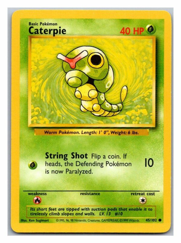 Caterpie 45/102 Base Set (Common) (Unlimited Played Condition)