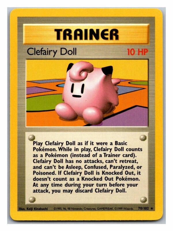 Clefairy Doll 70/102 Base Set (Rare) (Unlimited Lightly Played Condition)