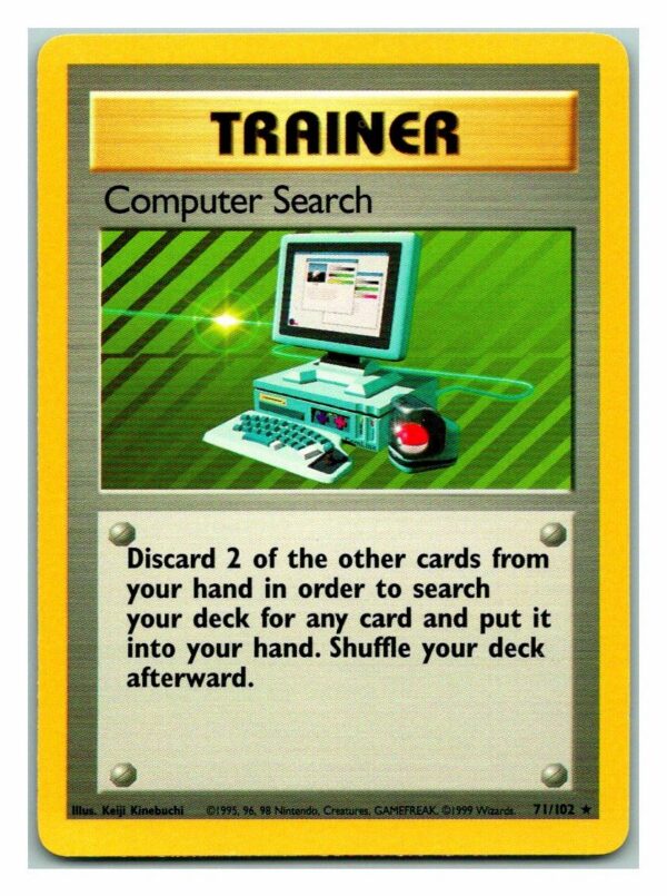 Computer Search 71/102 Base Set (Rare) (Unlimited Excellent Condition)