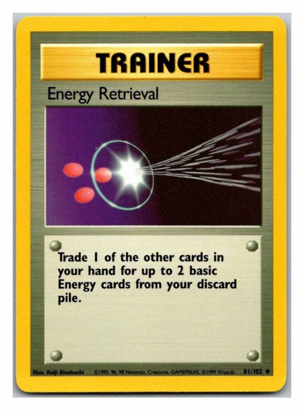 Energy Retrieval 81/102 Base Set (Uncommon) (Unlimited Lightly Played Condition)