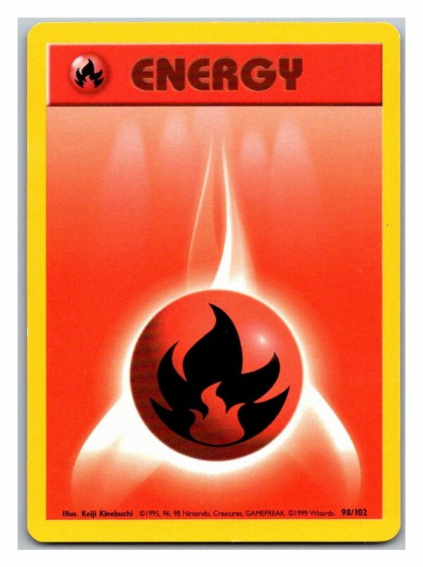 Fire Energy 98/102 Base Set (Unlimited Excellent Condition)