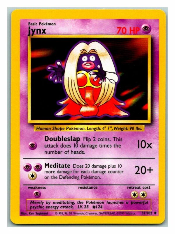 Jynx 31/102 Base Set (Uncommon) (Unlimited Played Condition)