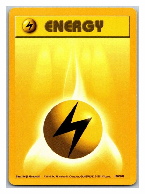 Lightning Energy 100/102 Base Set (Unlimited Excellent Condition)