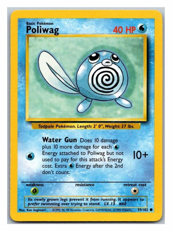 Poliwag 59/102 Base Set (Common) (Unlimited Played Condition)