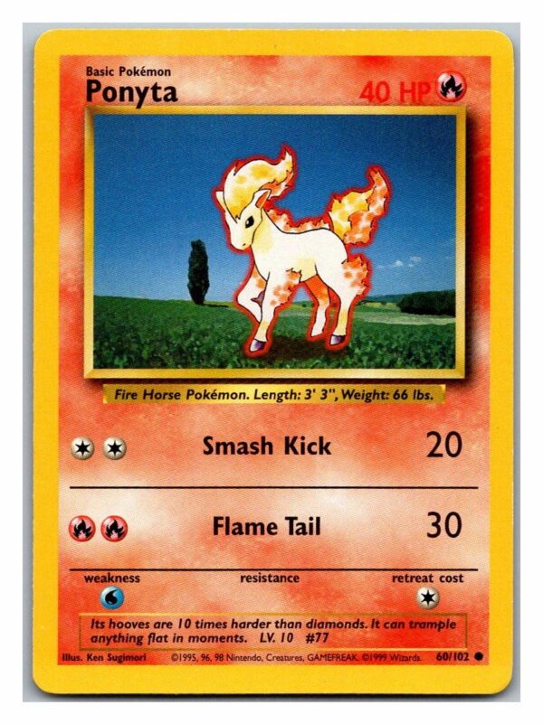 Ponyta 60/102 Base Set (Common) (Unlimited Played Condition)