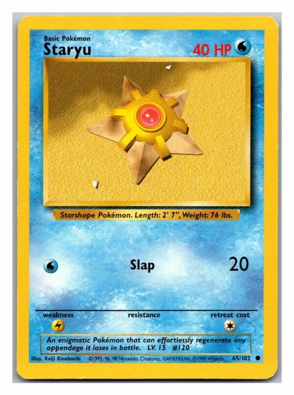 Staryu 65/102 Base Set (Common) (Unlimited Played Condition)