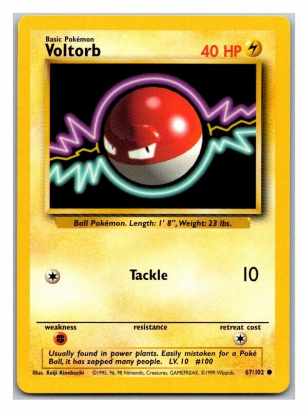 Voltorb 67/102 Base Set (Common) (Unlimited Lightly Played Condition)