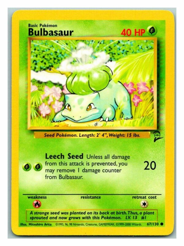 Bulbasaur 67/130 Base Set 2 (Common) (Lightly Played Condition)