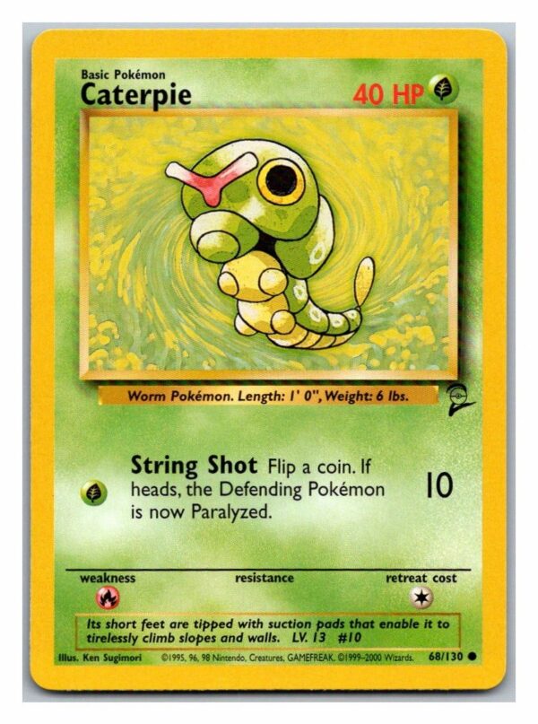 Caterpie 68/130 Base Set 2 (Common) (Played Condition)