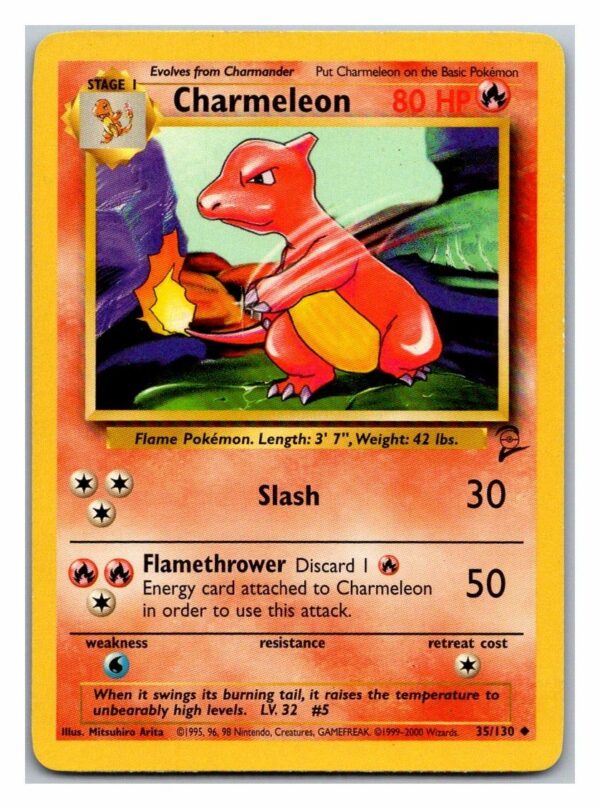 Charmeleon 35/130 Base Set 2 (Uncommon) (Lightly Played Condition)