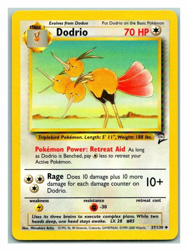 Dodrio 37/130 Base Set 2 (Uncommon) (Excellent Condition)