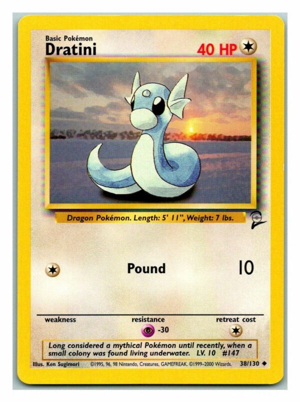 Dratini 38/130 Base Set 2 (Uncommon) (Excellent Condition)