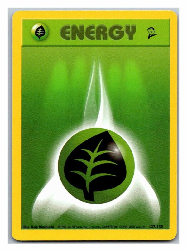 Grass Energy 127/130 Base Set 2 (Lightly Played Condition)