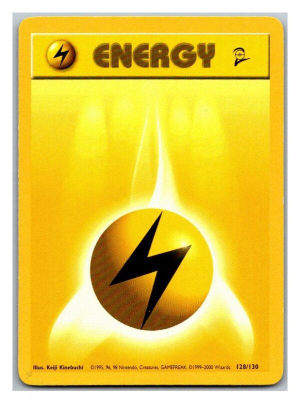 Lightning Energy 128/130 Base Set 2 (Lightly Played Condition)