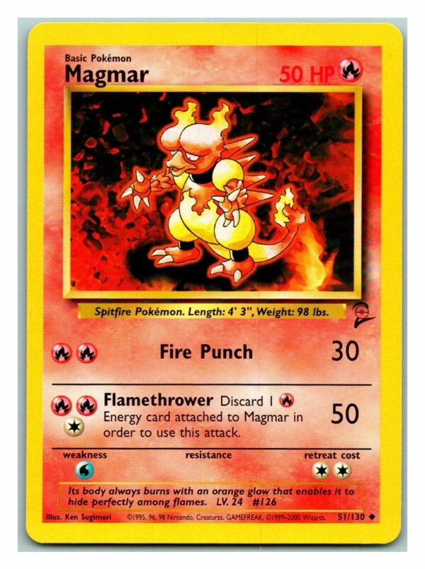 Magmar 51/130 Base Set 2 (Uncommon) (Excellent Condition)