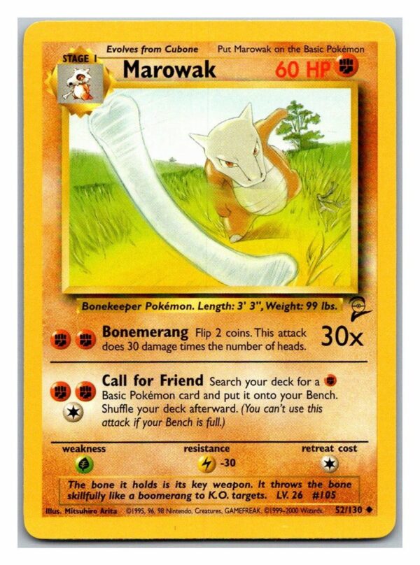 Marowak 52/130 Base Set 2 (Uncommon) (Excellent Condition)