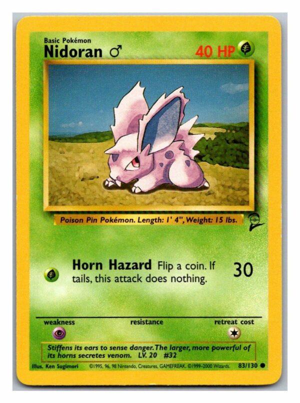 Nidoran 83/130 Base Set 2 (Common) (Lightly Played Condition)
