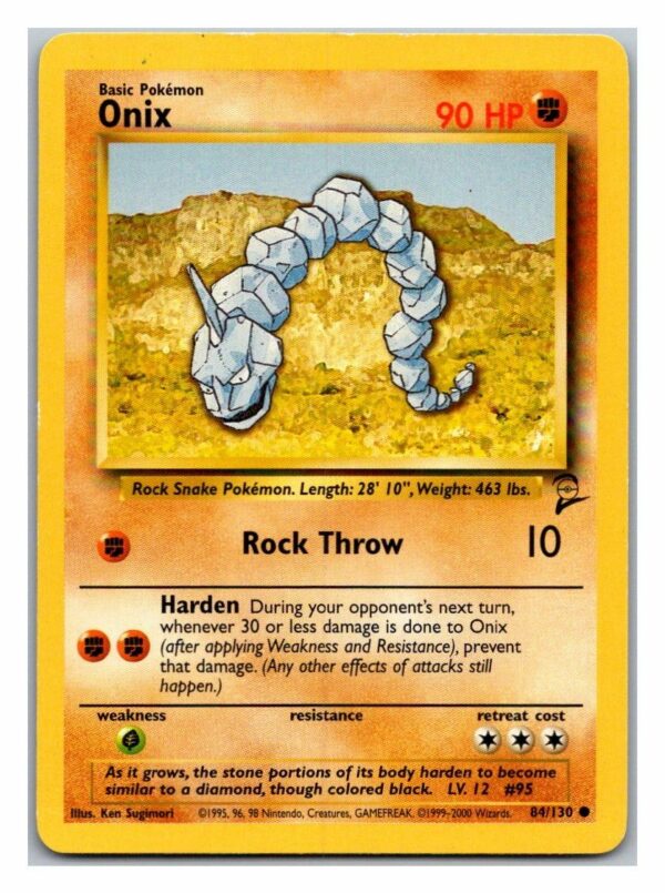 Onix 84/130 Base Set 2 (Common) (Lightly Played Condition)