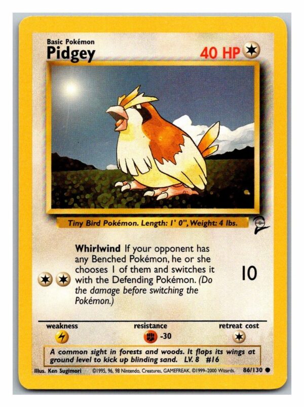 Pidgey 86/130 Base Set 2 (Common) (Played Condition)
