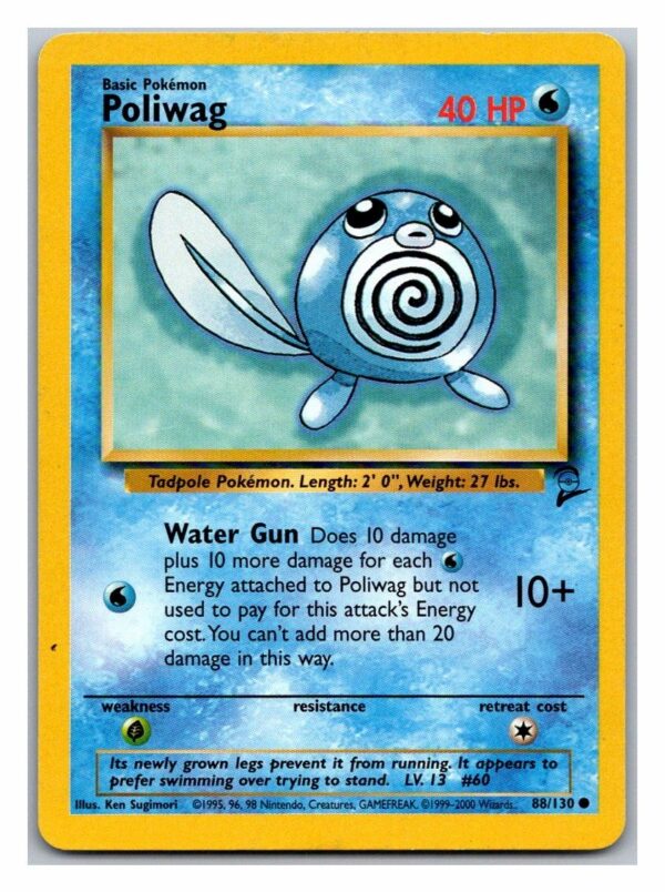 Poliwag 88/130 Base Set 2 (Common) (Played Condition)