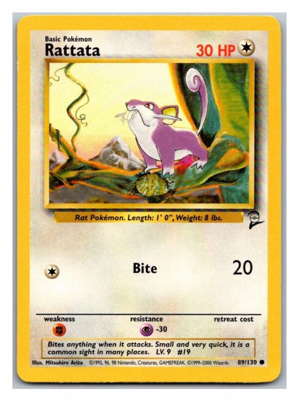 Rattata 89/130 Base Set 2 (Common) (Lightly Played Condition)
